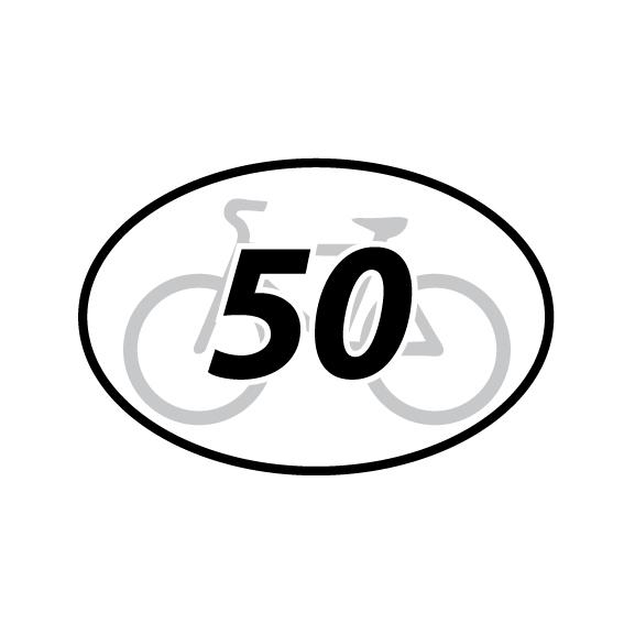 ULTRA STICKERS 50 MILES STICKER GREY/WHITE