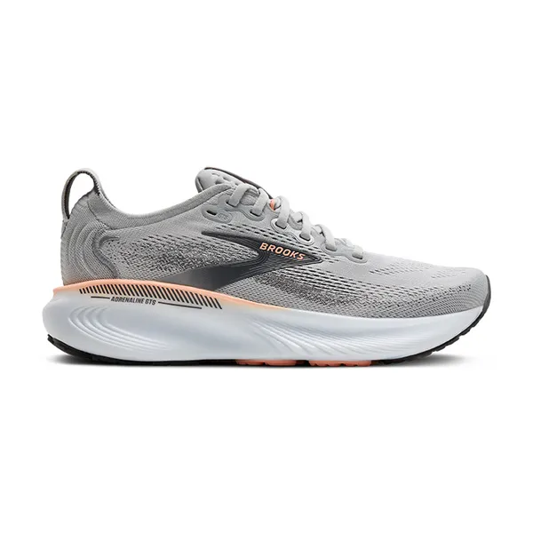 BROOKS W ADRENALINE 25 D GREY/BLACKENED PEARL/CORAL